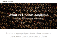 Tablet Screenshot of cohortanalysis.com